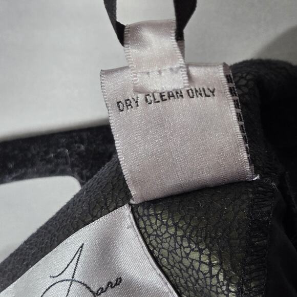 Byron Lars Beauty Mark Black Faux Leather Dress 2 NWT Sculpted Sheath - Picture 5 of 10